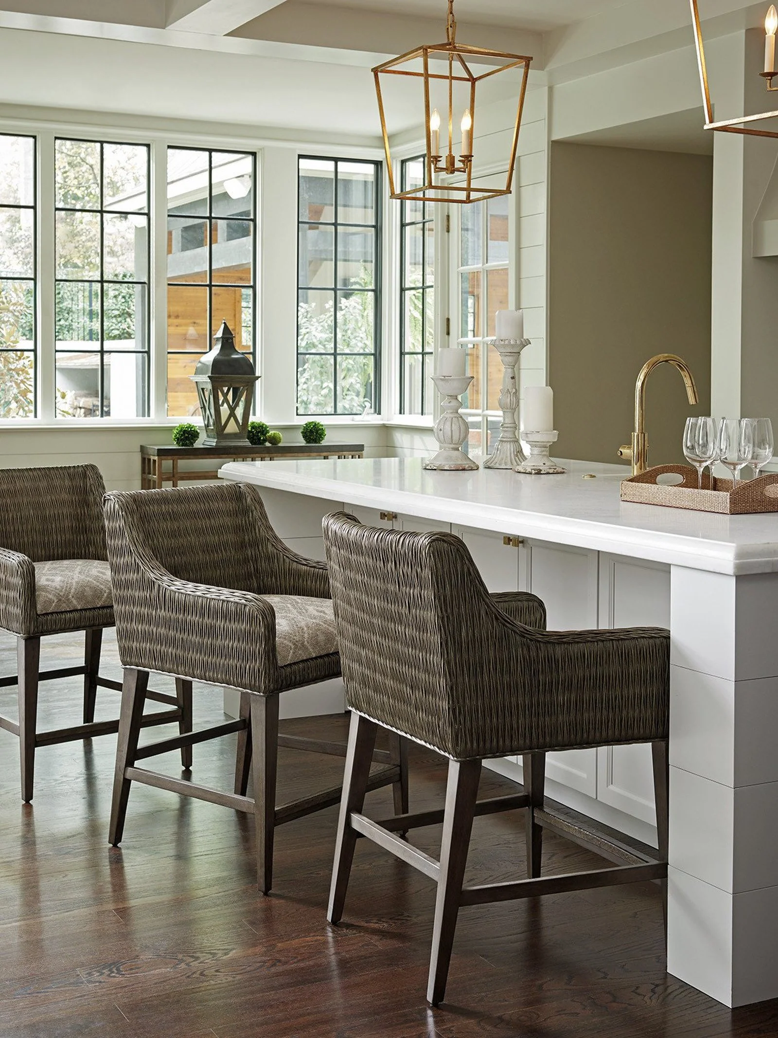 Tommy Bahama Home Cypress Point Turner Woven Counter Stool As Shown - Image 5