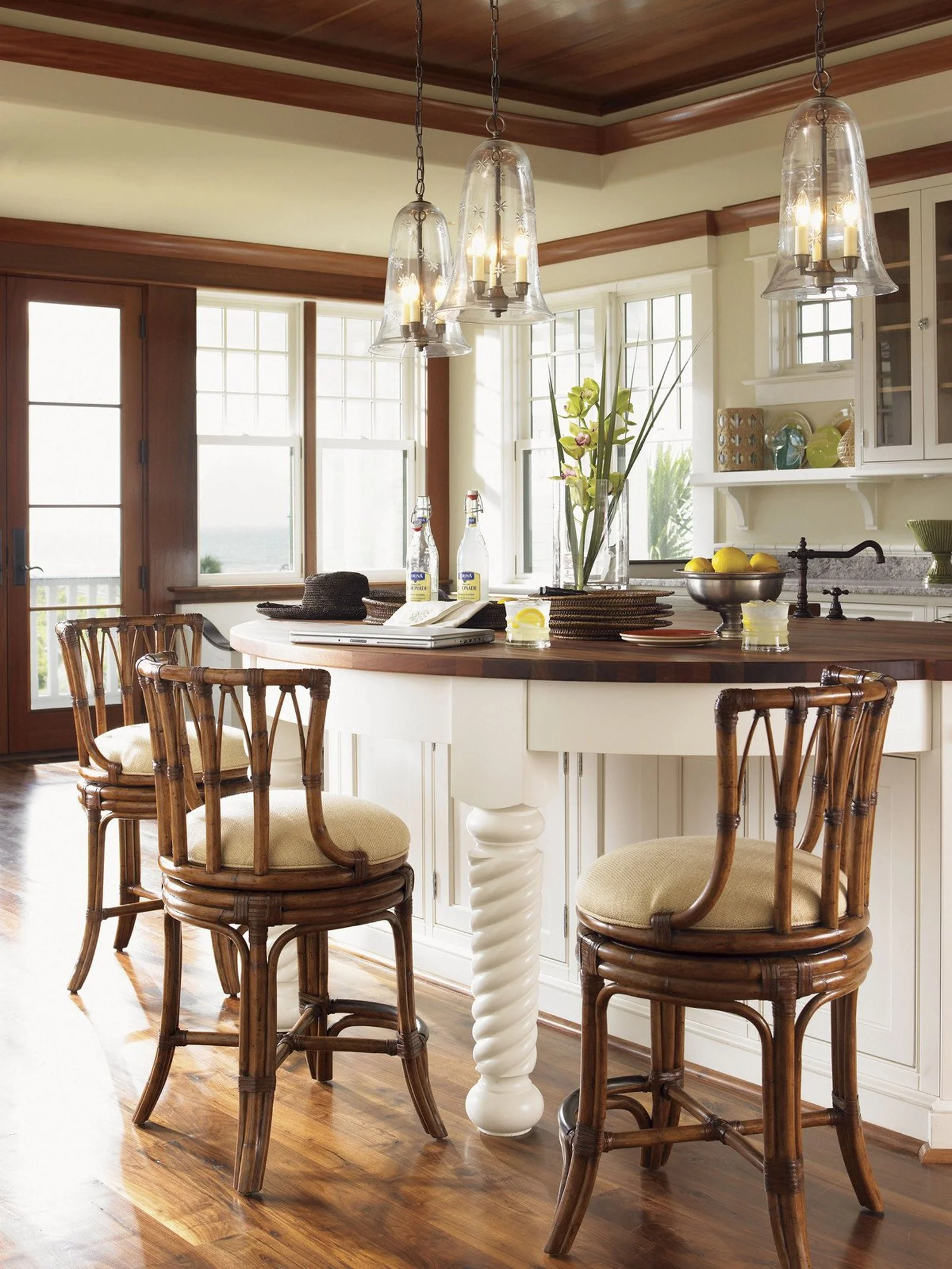 Tommy Bahama Home Island Estate South Beach Swivel Counter Stool Customizable - Image 4