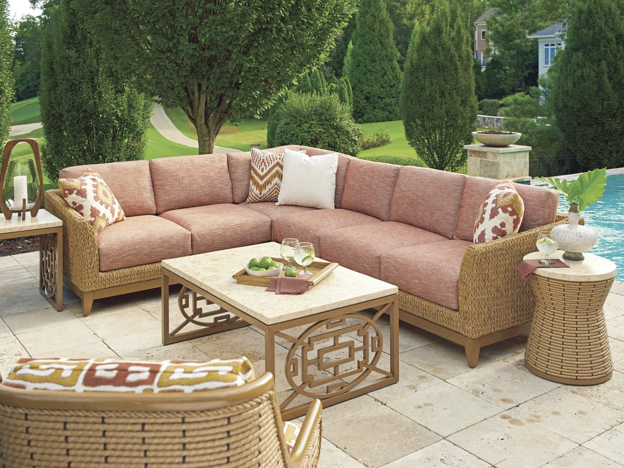 Tommy Bahama Outdoor Los Altos Valley View Rectangular Cocktail Table - Image 3